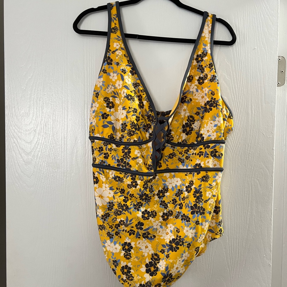 Yellow One piece Swimsuit